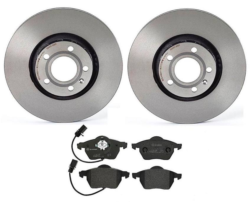 Audi Brake Kit - Pads and Rotors Front (312mm) (Low-Met) 8E0615301R - Brembo 1536328KIT